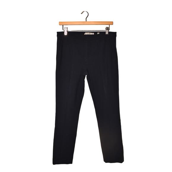 VINCE $295 Cropped Stove Pipe‎ Trousers Ponte Knit Stretch Skinny Pant Coastal 6 - Picture 1 of 3